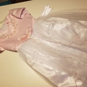 Girls Easter/Wedding Dress Size 4T Pink and White‎